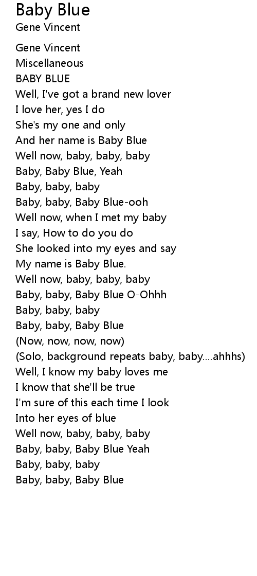 Baby Blue Lyrics Follow Lyrics