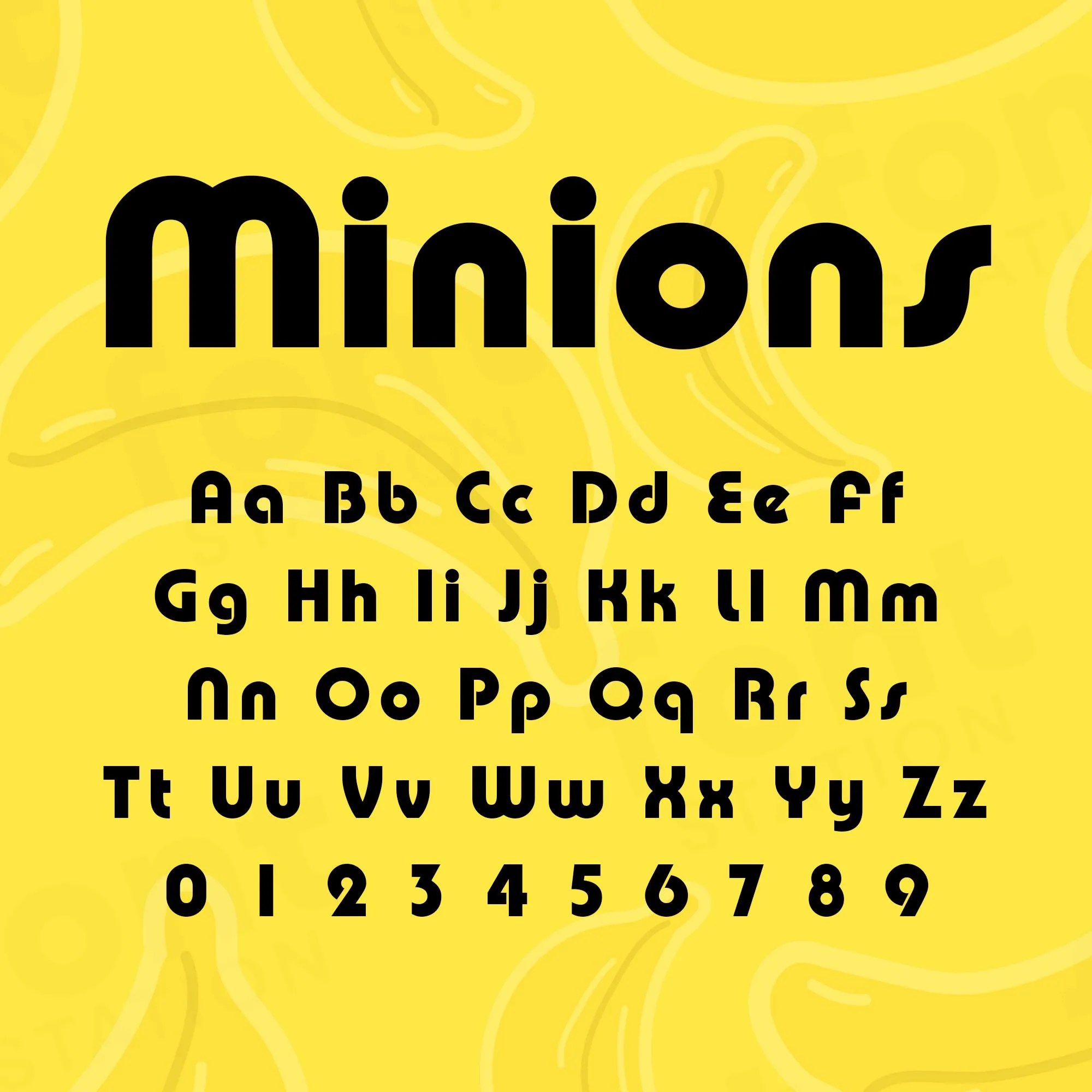 Minions Font Banana Font Instant Download