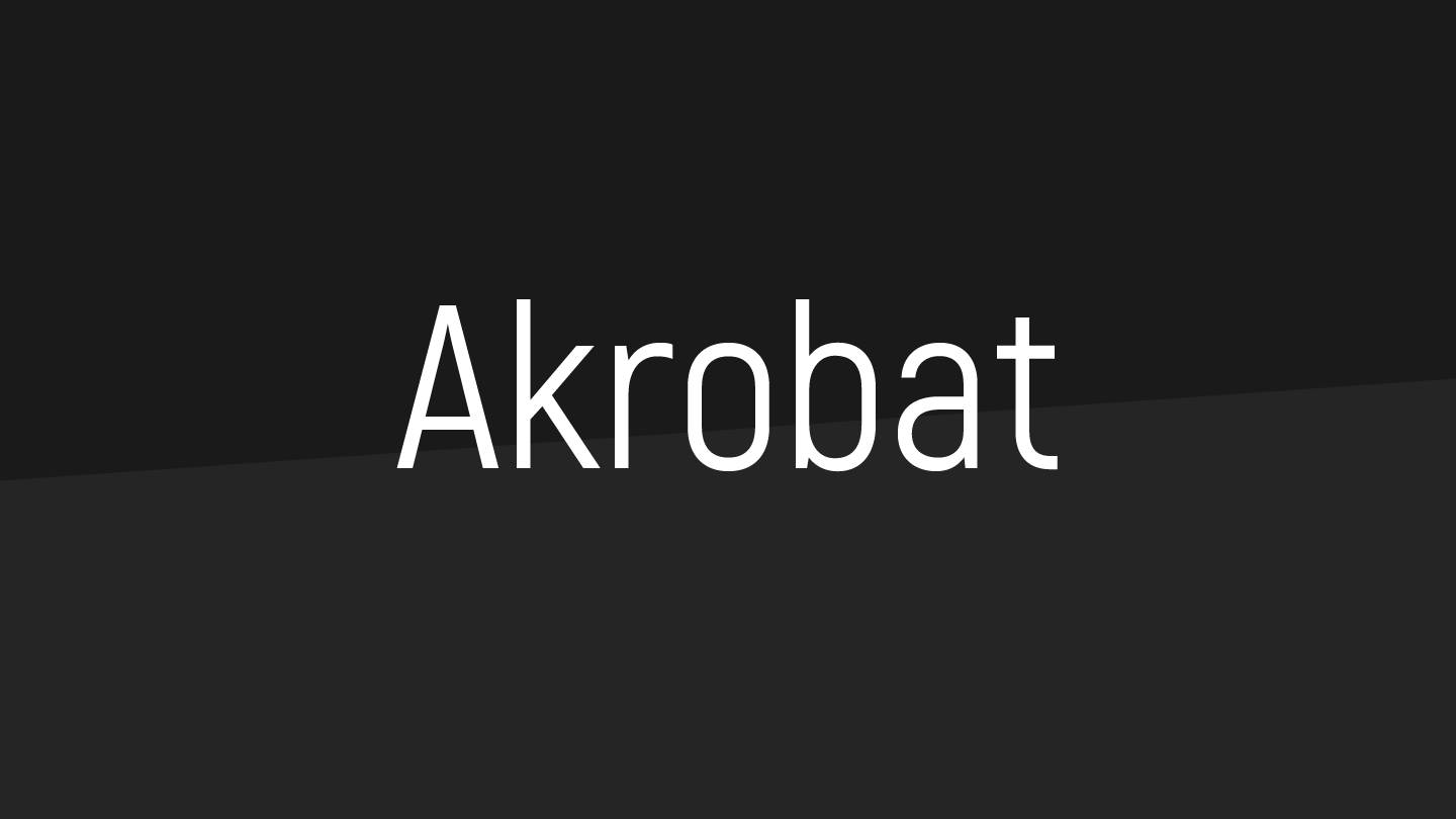 DOWNLOAD Akrobat Font by Fontfabric™