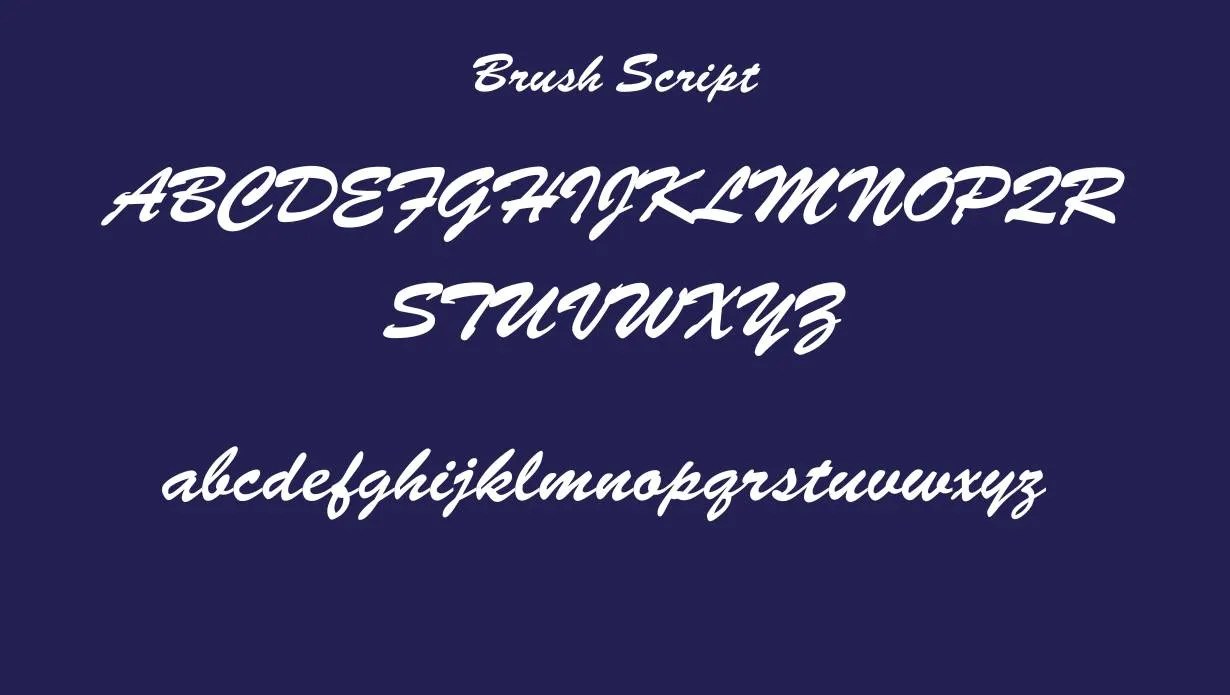 Brush Script Font Free Download
