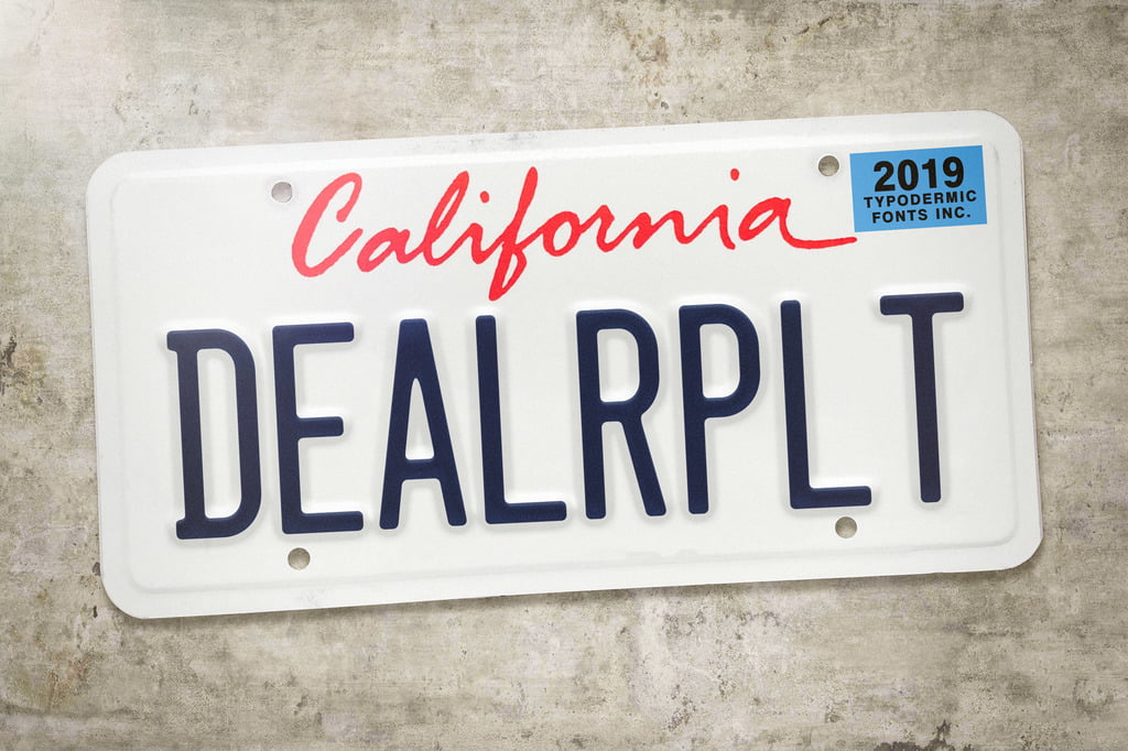 Dealerplate Font