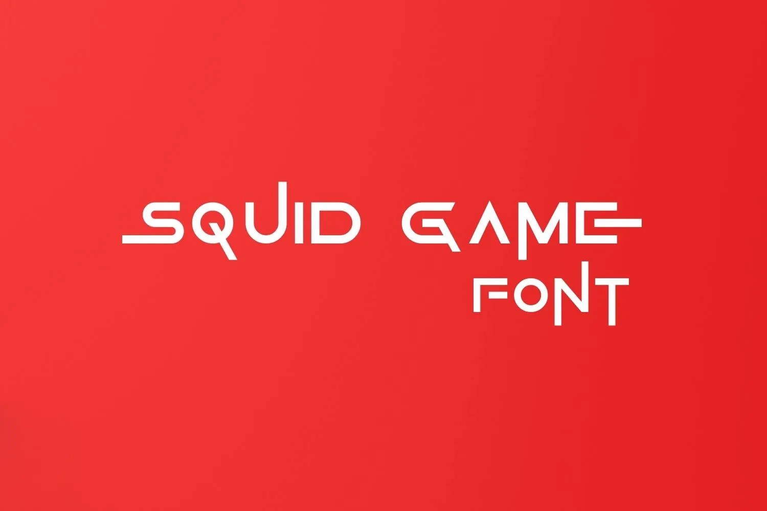 Squid Game Font Free Download