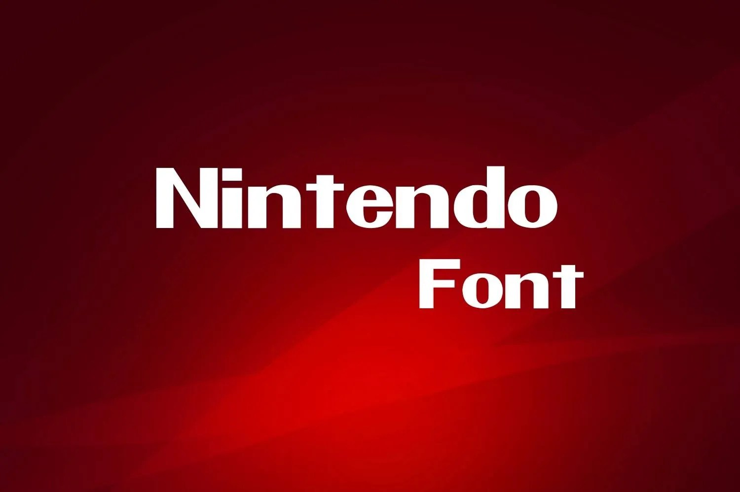 Nintendo Font Free Download
