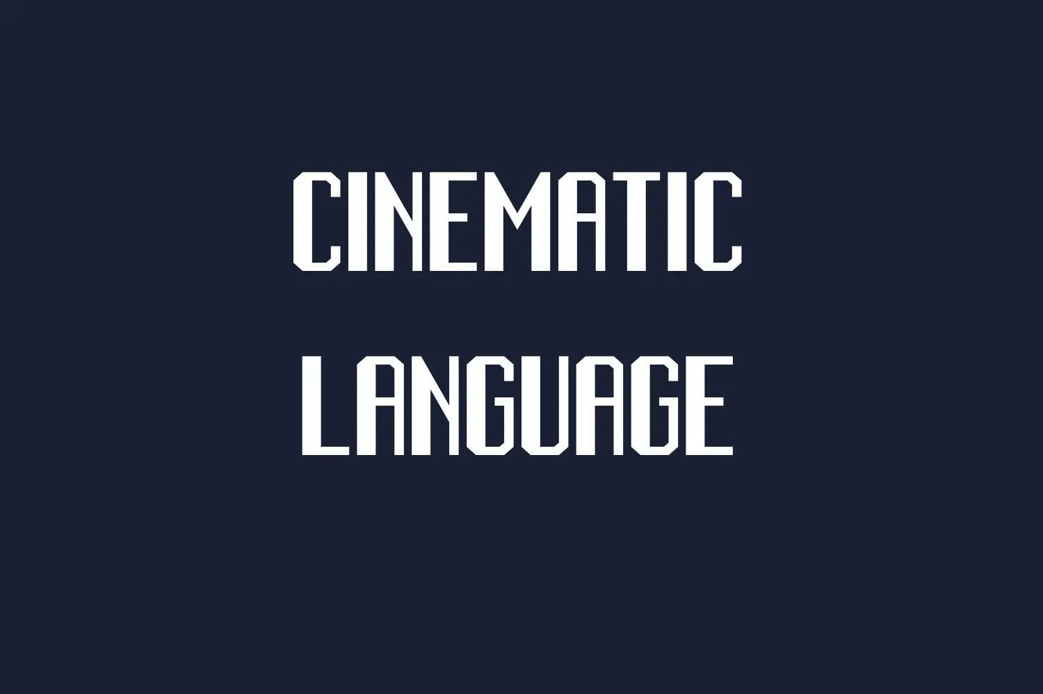 Cinematic Language Font Free Download
