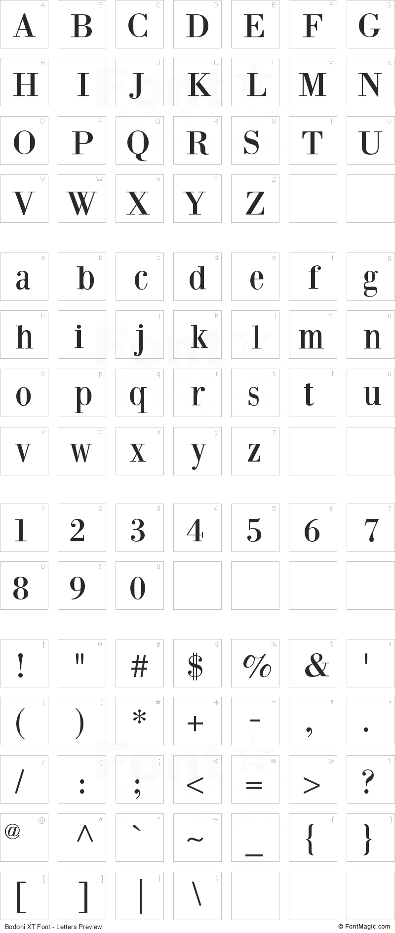 Bodoni XT Font FontMagic