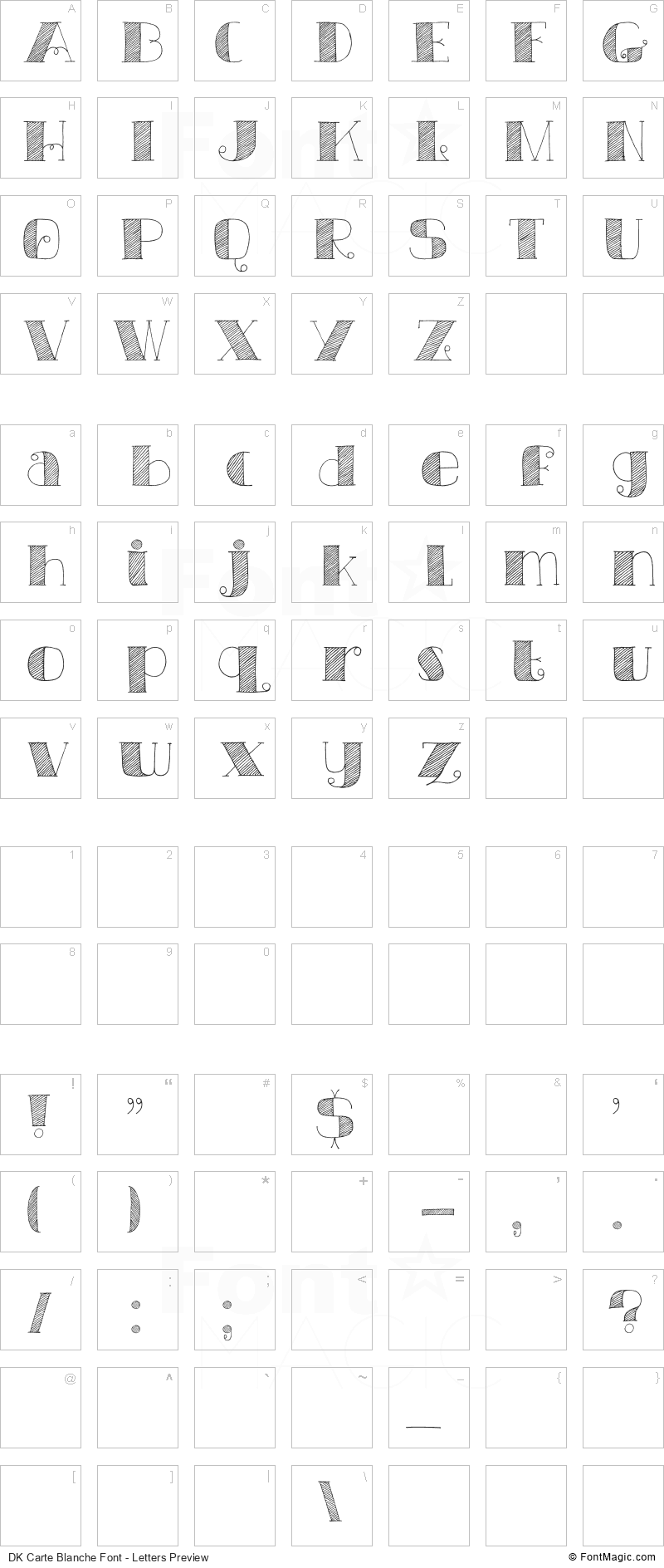 DK Carte Blanche Font FontMagic