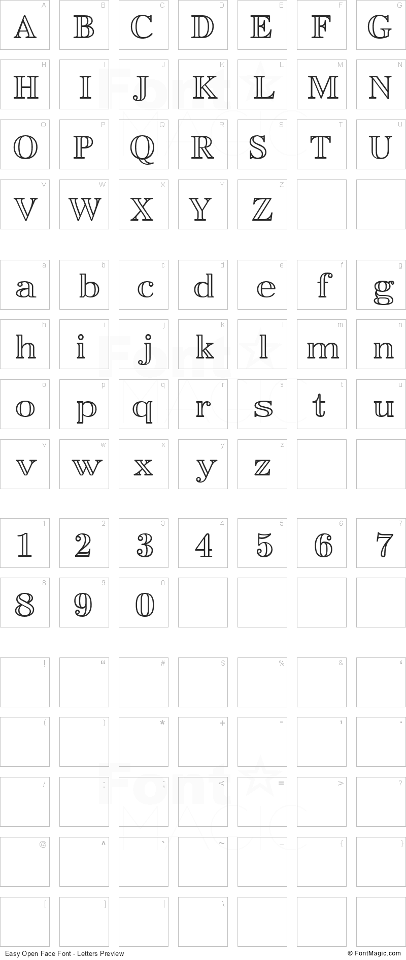 Easy Open Face Font FontMagic