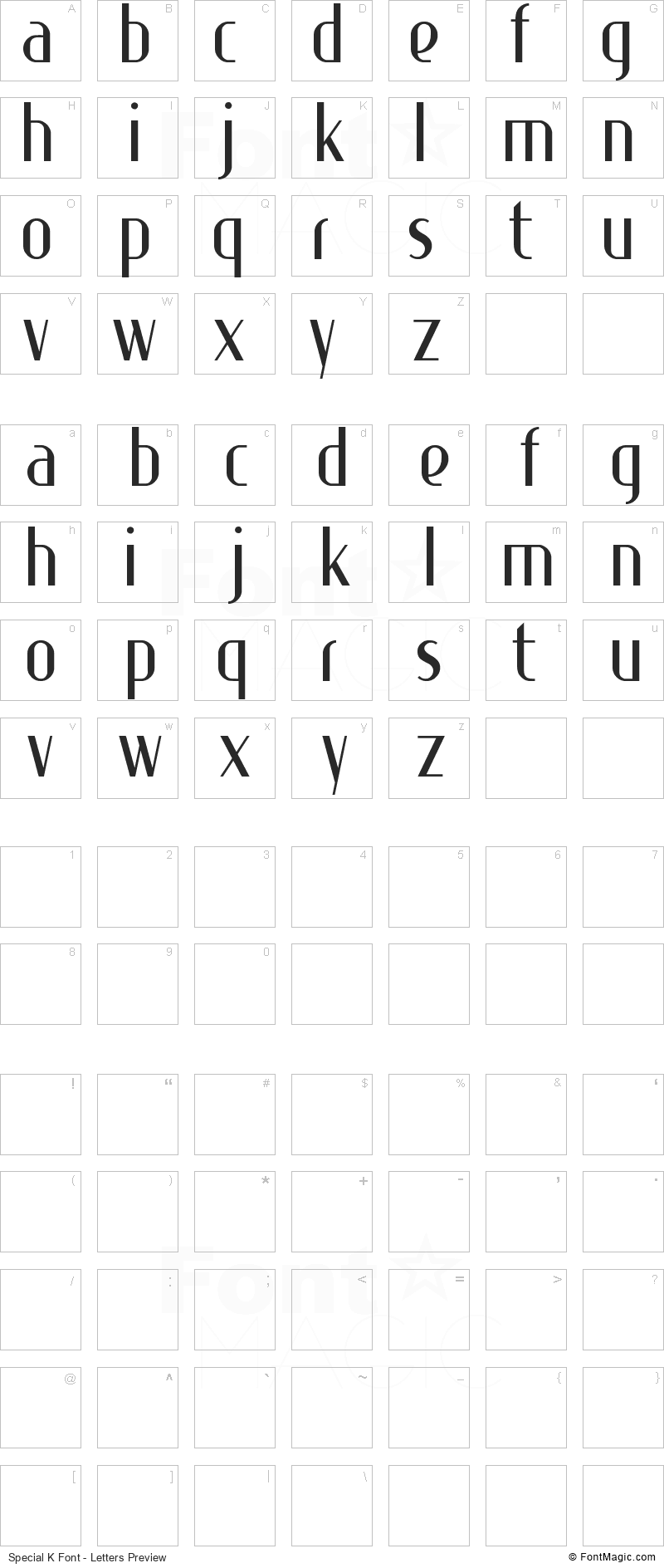 Special K Font FontMagic