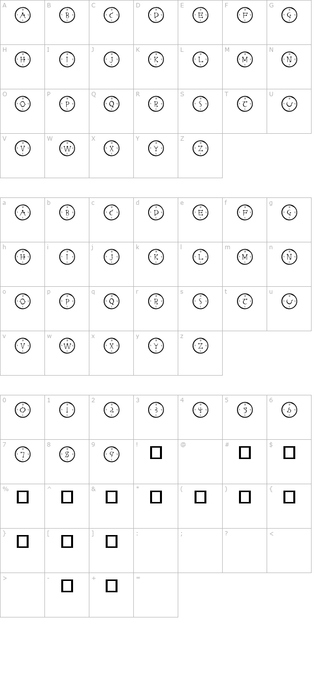 Download 101! Clock Face Font Free Font Download