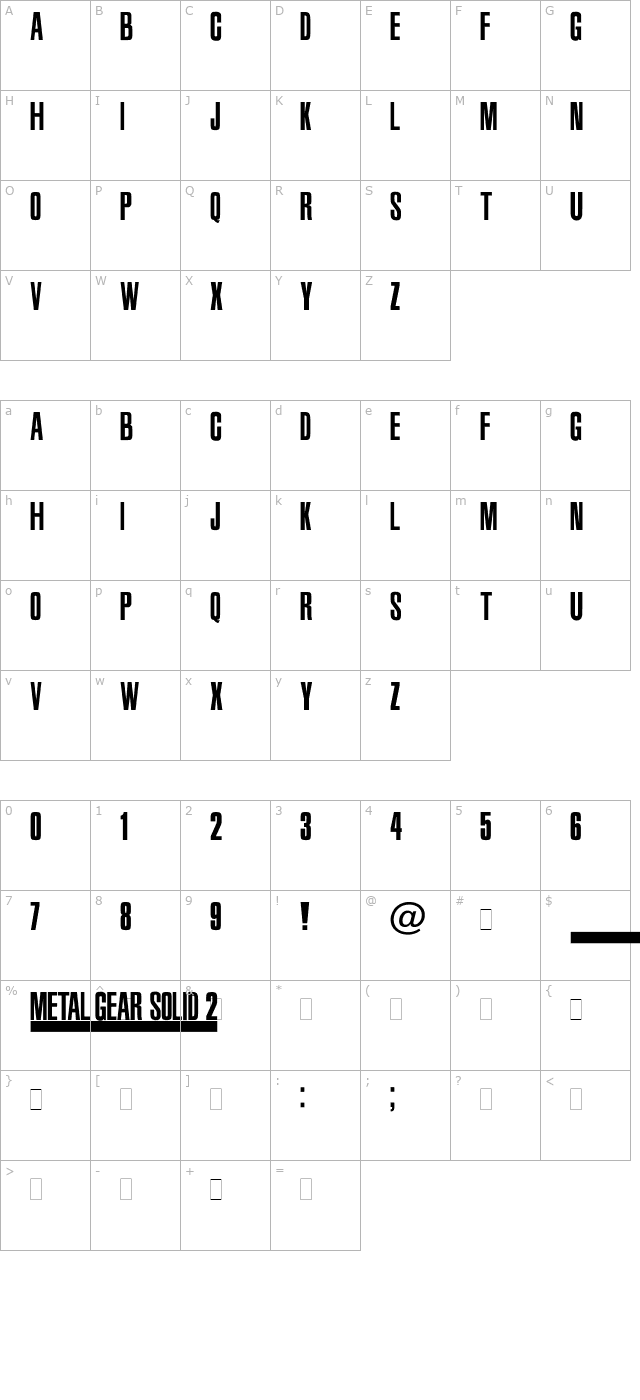 Metal Gear Solid 2 Font