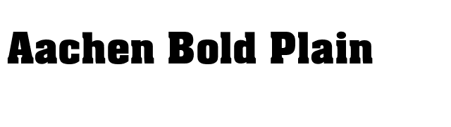 Aachen Bold Plain Font