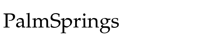PalmSprings Font