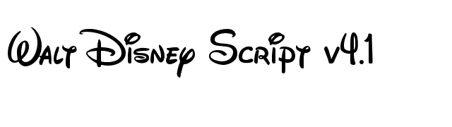 Walt Disney Script v4.1 Font