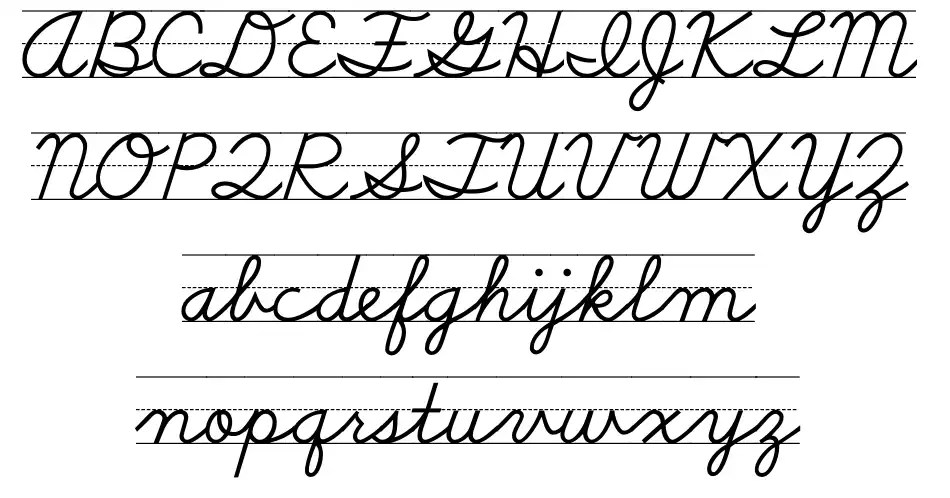 School Script Dashed font by FontRiver