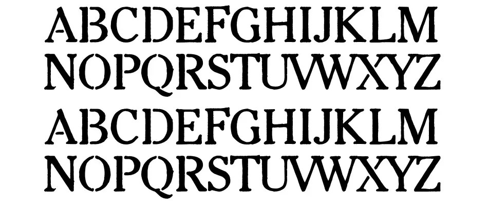 Stencil Time font by Woodcutter FontRiver