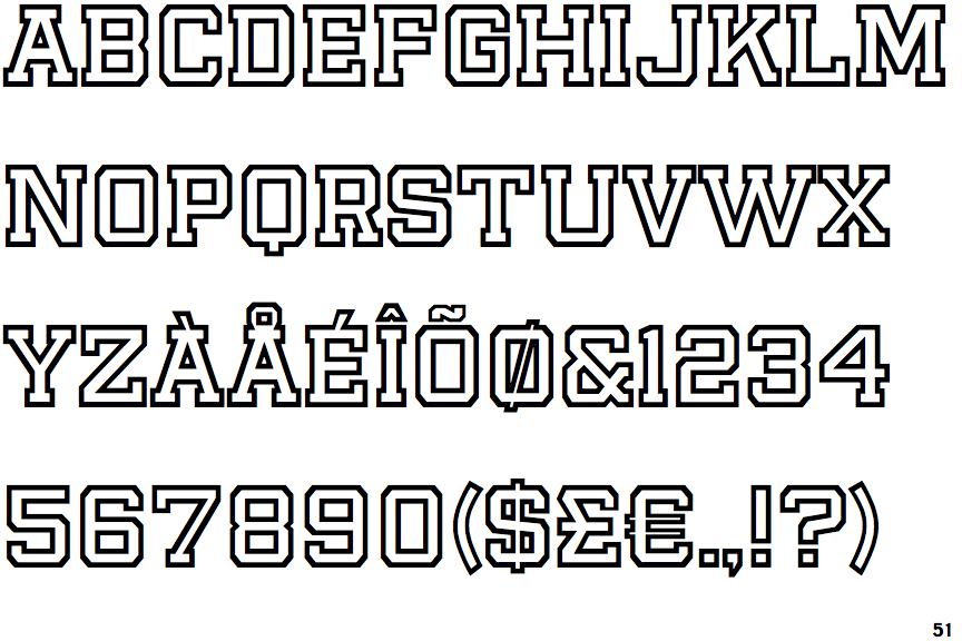 Fontscape Home > Application > Sportswear > Outline Slab