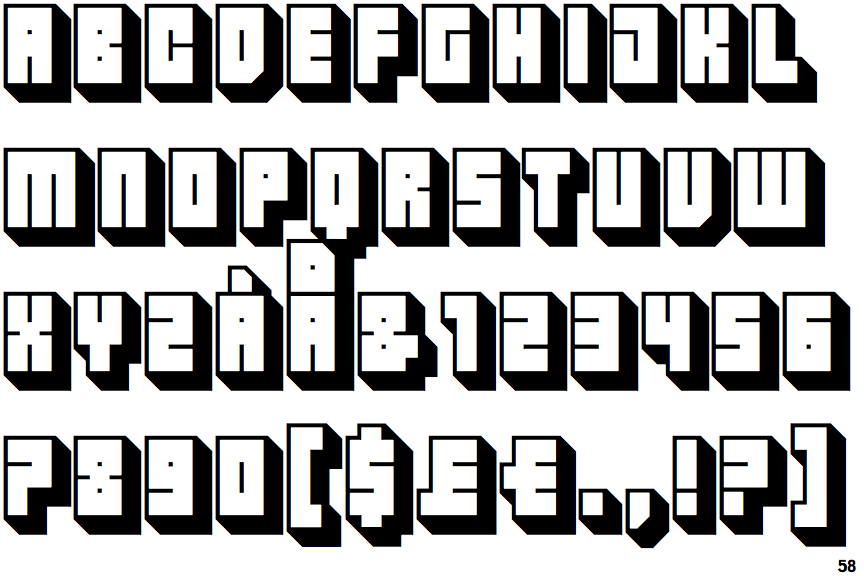 Fontscape Home > Appearance > Threedimensional > Geometric > 3D shadow