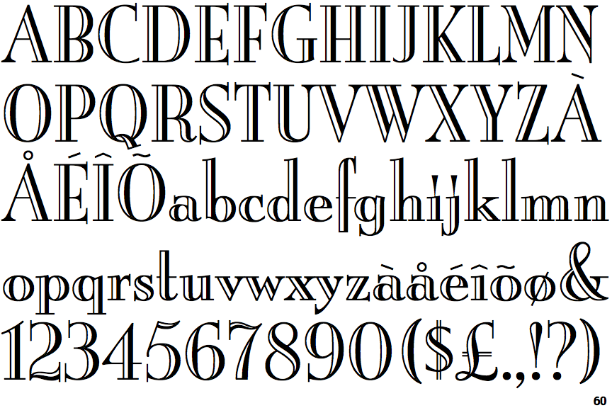 Fontscape Home > Appearance > Outlined > Open face > Serif mixed case