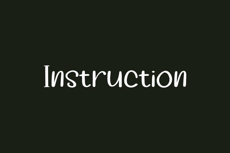 Instruction Fonts Shmonts