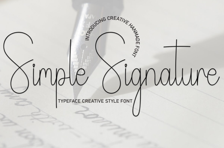 Simple Signature Font Fonts Hut