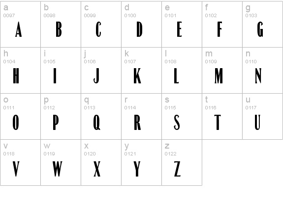 Details of Headline Modified HPLHS font