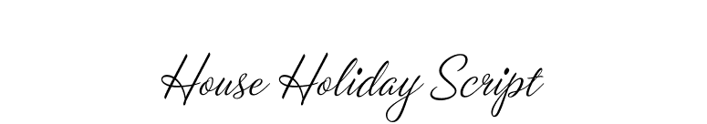 Details of House Holiday Script font