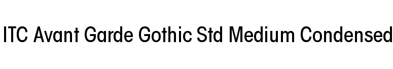 Download ITC Avant Garde Gothic Std Medium Condensed