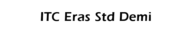 Download ITC Eras Std Demi font for FREE
