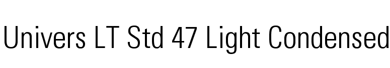 Details of Univers LT Std 47 Light Condensed font