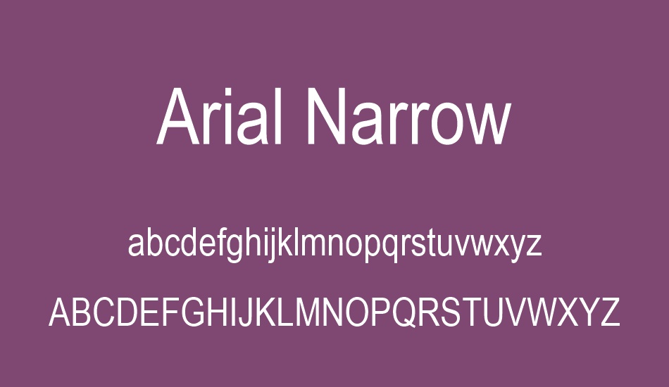 Arial Narrow font Font Tr