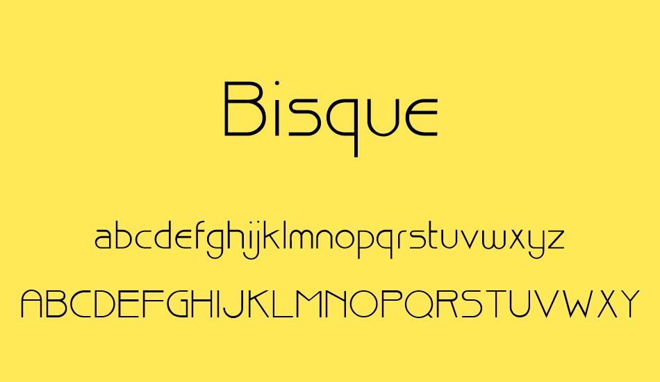 Bisque font Font Tr