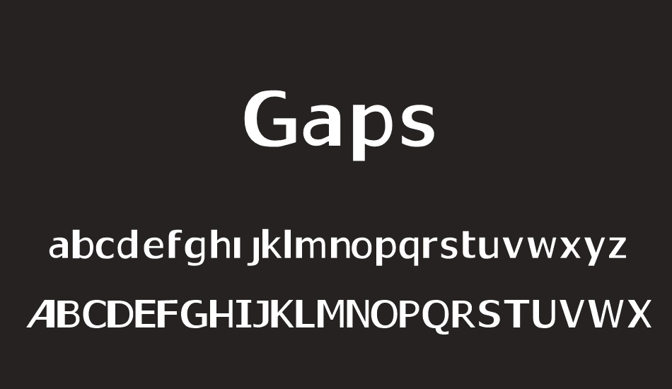 Gaps font Font Tr