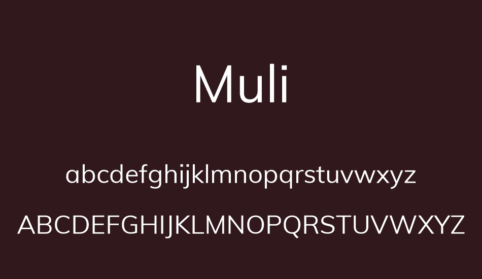 Muli font Muli font download