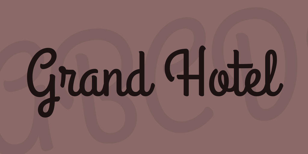 Grand Hotel font google font