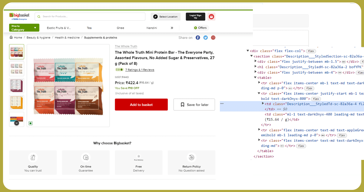 How to Scrape BigBasket Grocery Data Using Advanced Scraping Techniques?