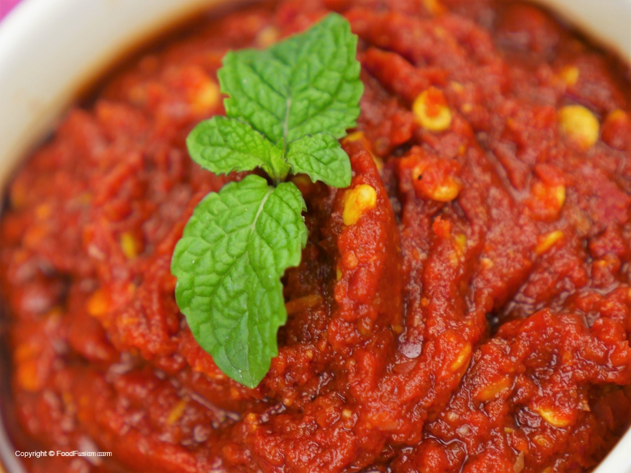 Kashmiri lal Mirch Ki Chutney Food Fusion