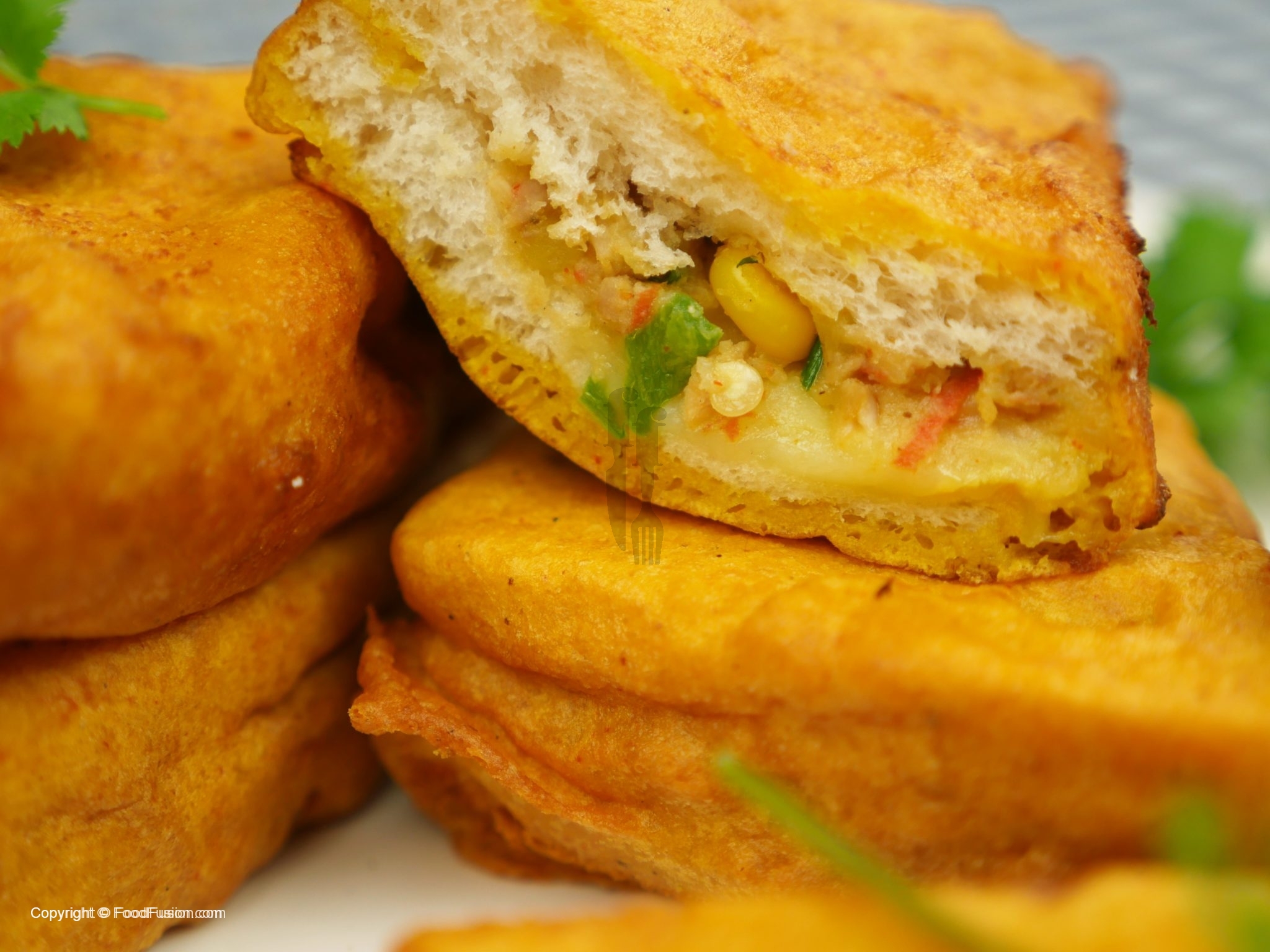 Bread Pakora Recipe with cheese Food Fusion