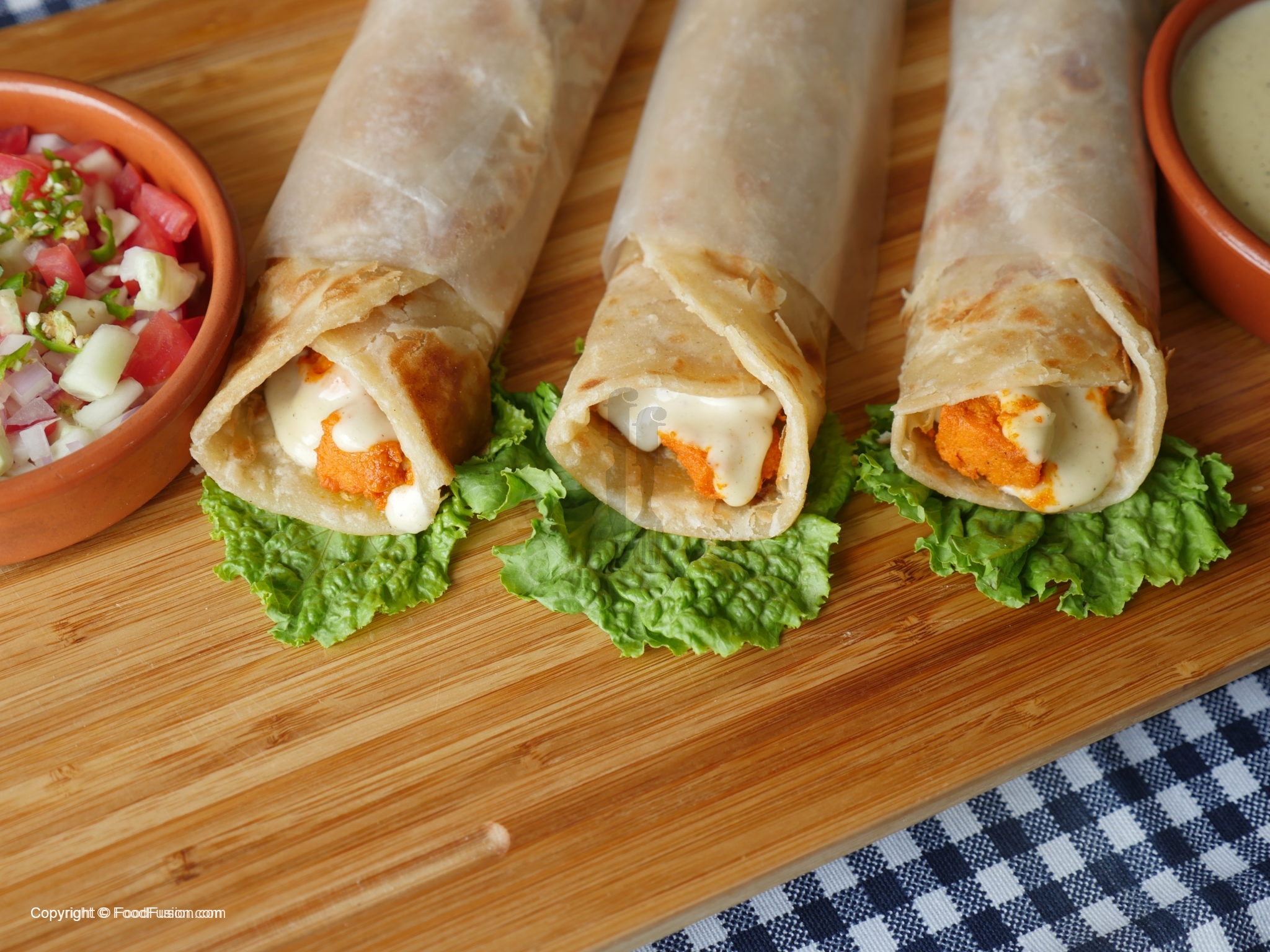 Chicken Cheese Paratha Roll Food Fusion