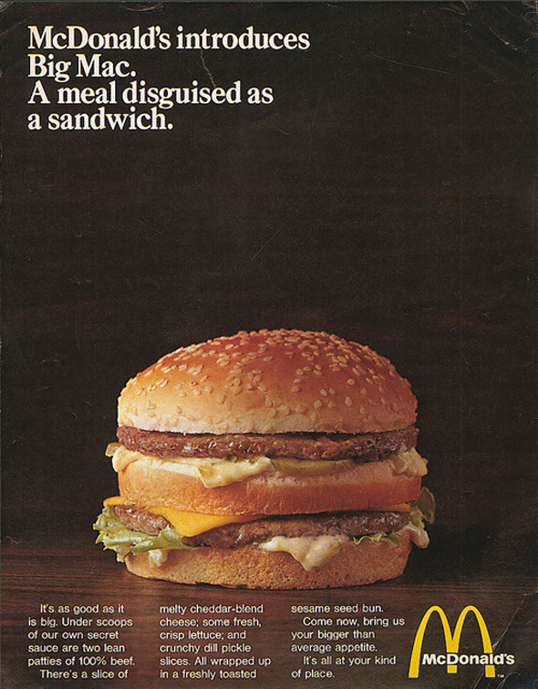 The First McDonald's Big Mac Ad Foodiggity
