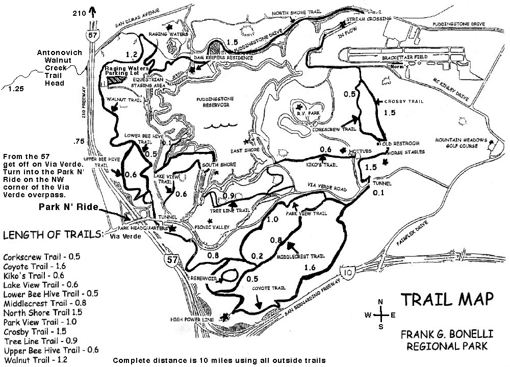Bonelli Rv Park Map Bonelli Park Trail runs Run