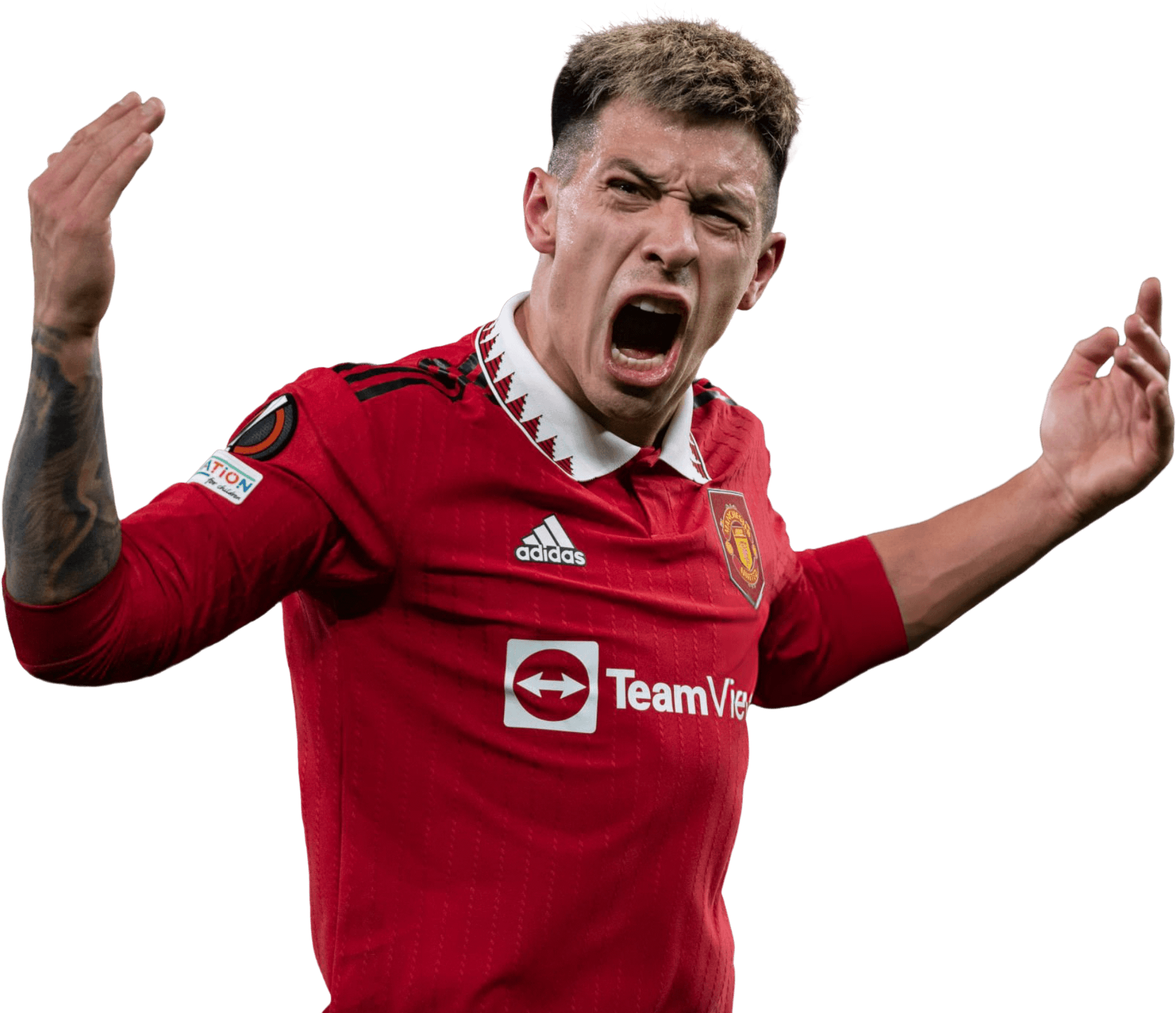 Lisandro Martínez Manchester United football render FootyRenders