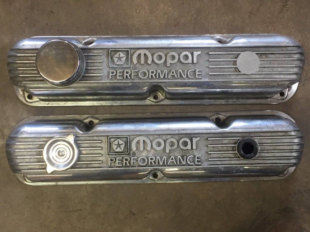 [SOLD] Mopar Performance cast aluminum valve covers For A Bodies