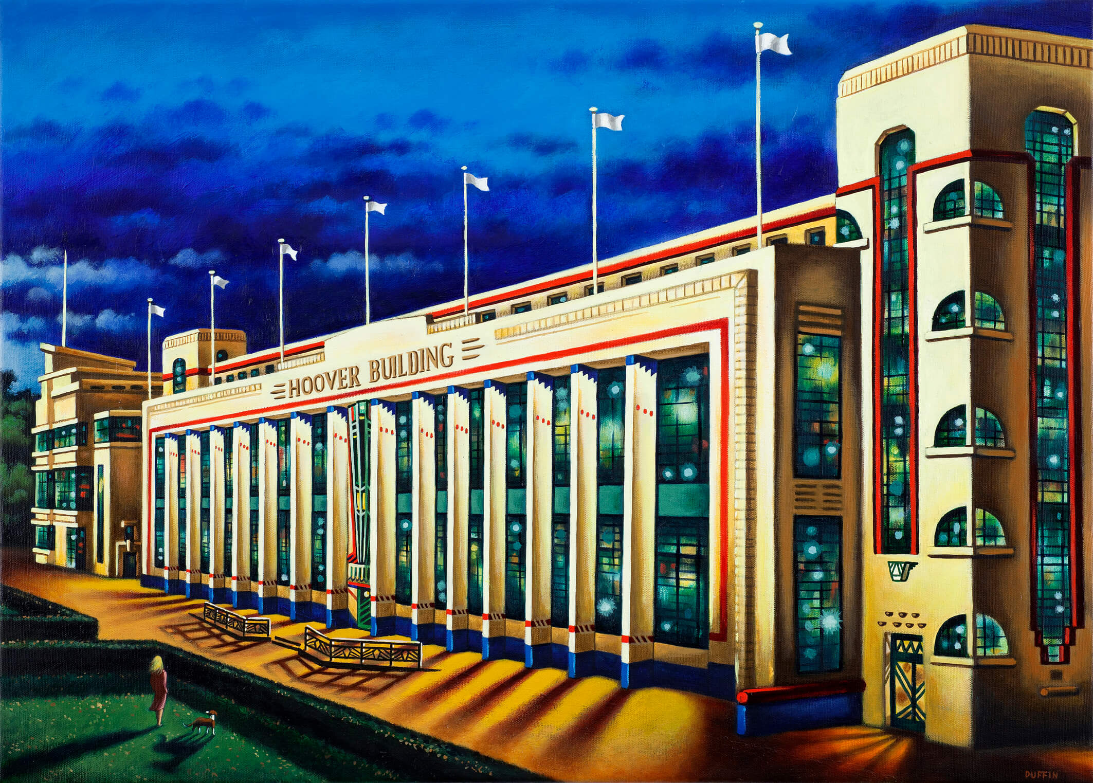 Hoover Building Night (SOLD) For Arts Sake
