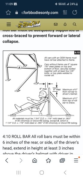 Help with decoding NHRA roll bar rules | For B Bodies Only Classic 