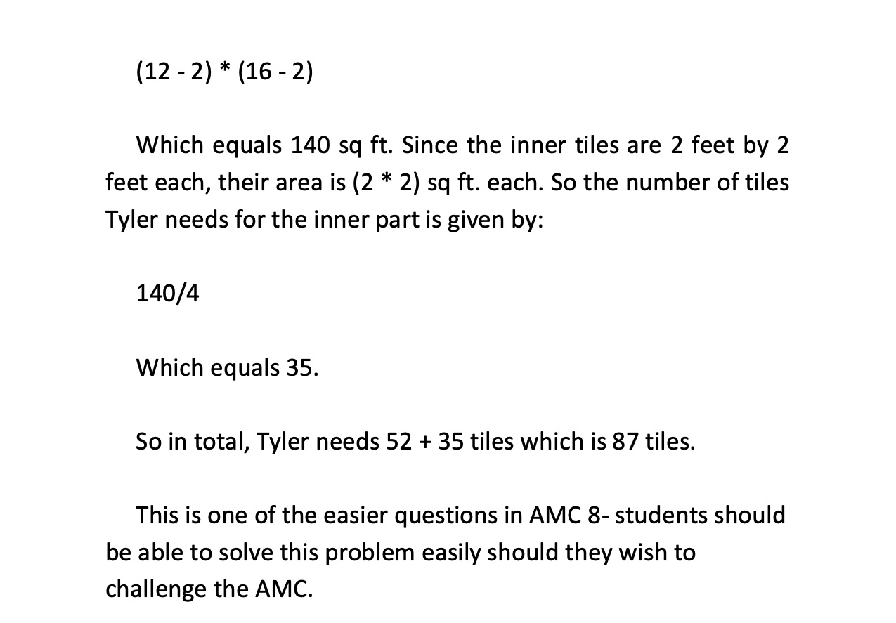 AMC 8 Math Contest Sample Question (6) Math Contest FORBEST ACADEMY