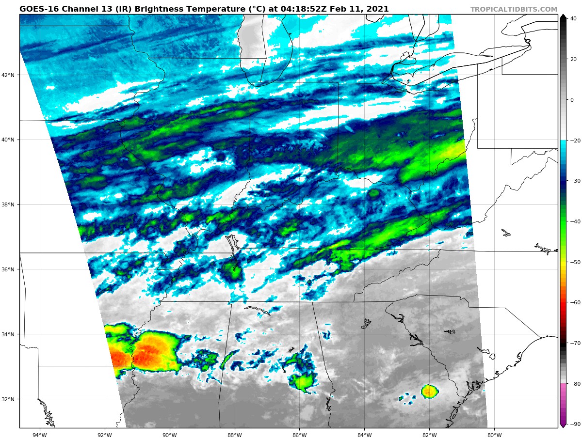 Ice Storm Strikes Kentucky and Along Parts of the Lower Mississippi