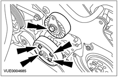 Water pump (1.8 l diesel) — removal and installation (Power unit