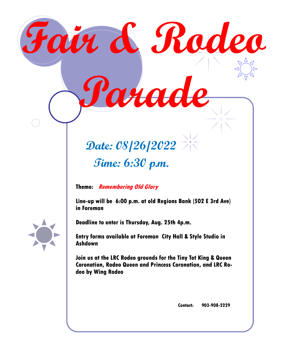 2022 Fair and Rodeo Parade Foreman, Arkansas