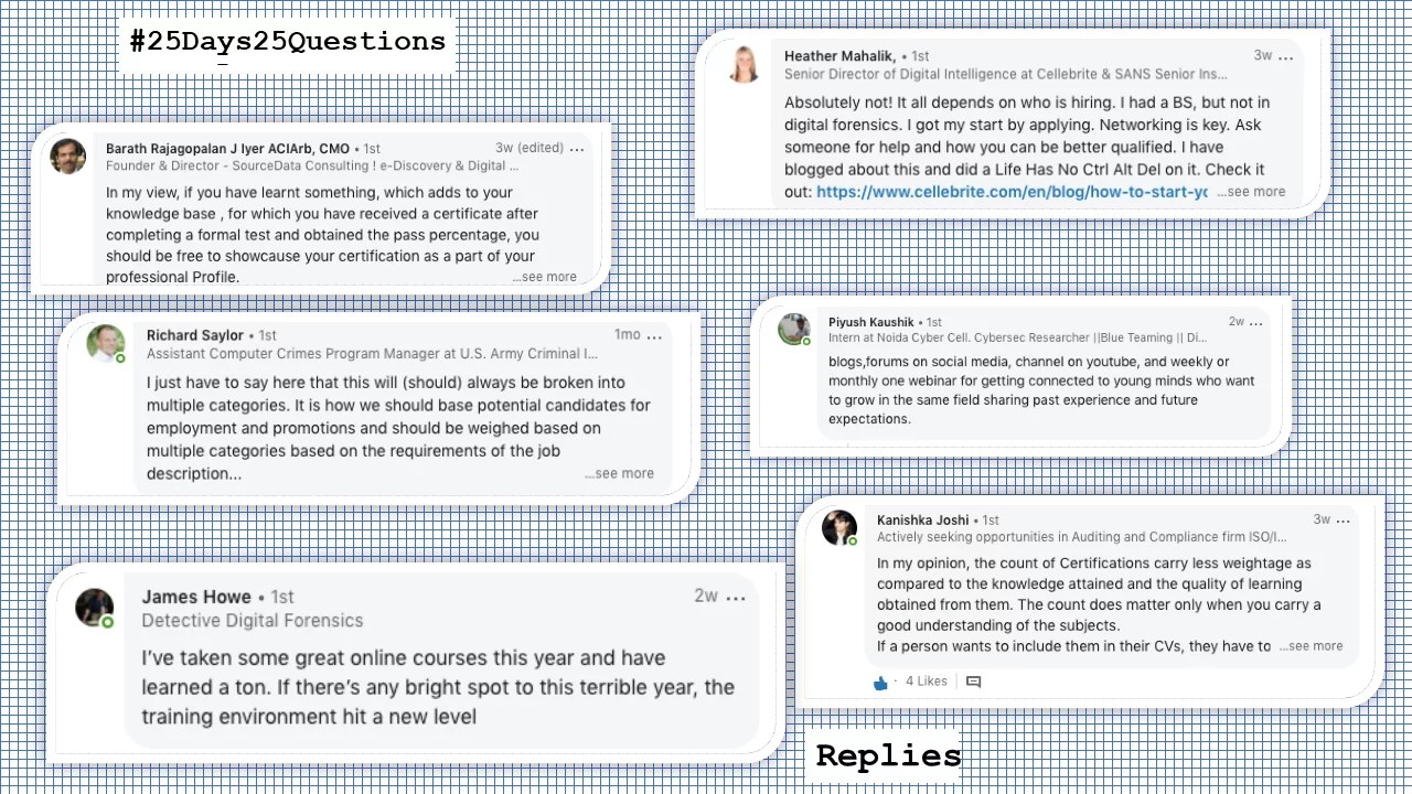 25 Days, 25 Questions Part 2 Professional Digital Forensics