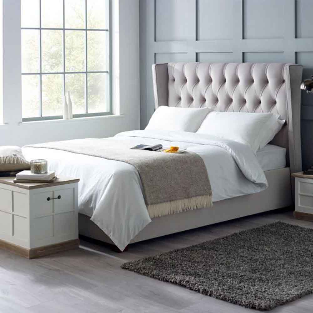 Hemingway Winged Super King Bed Forest Contract